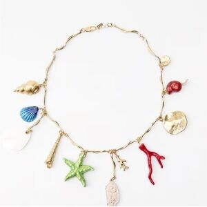 Zara NWT multi charm necklace 1856/304